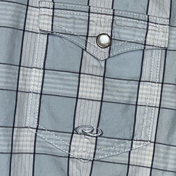 Roper Shirt Women's Large Blue Plaid Button Up Western Cowgirl Long Sleeve‎ - Picture 2 of 14